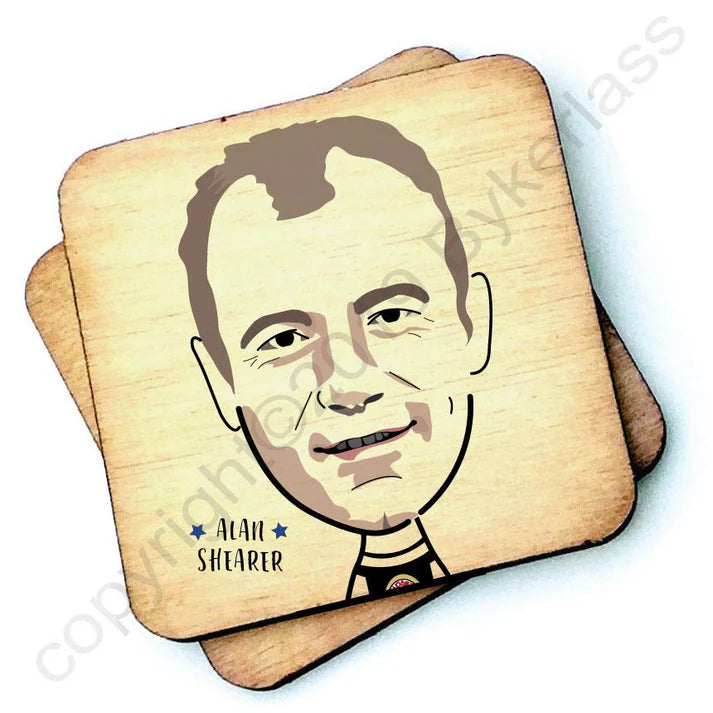 Alan Shearer Wooden Coasters