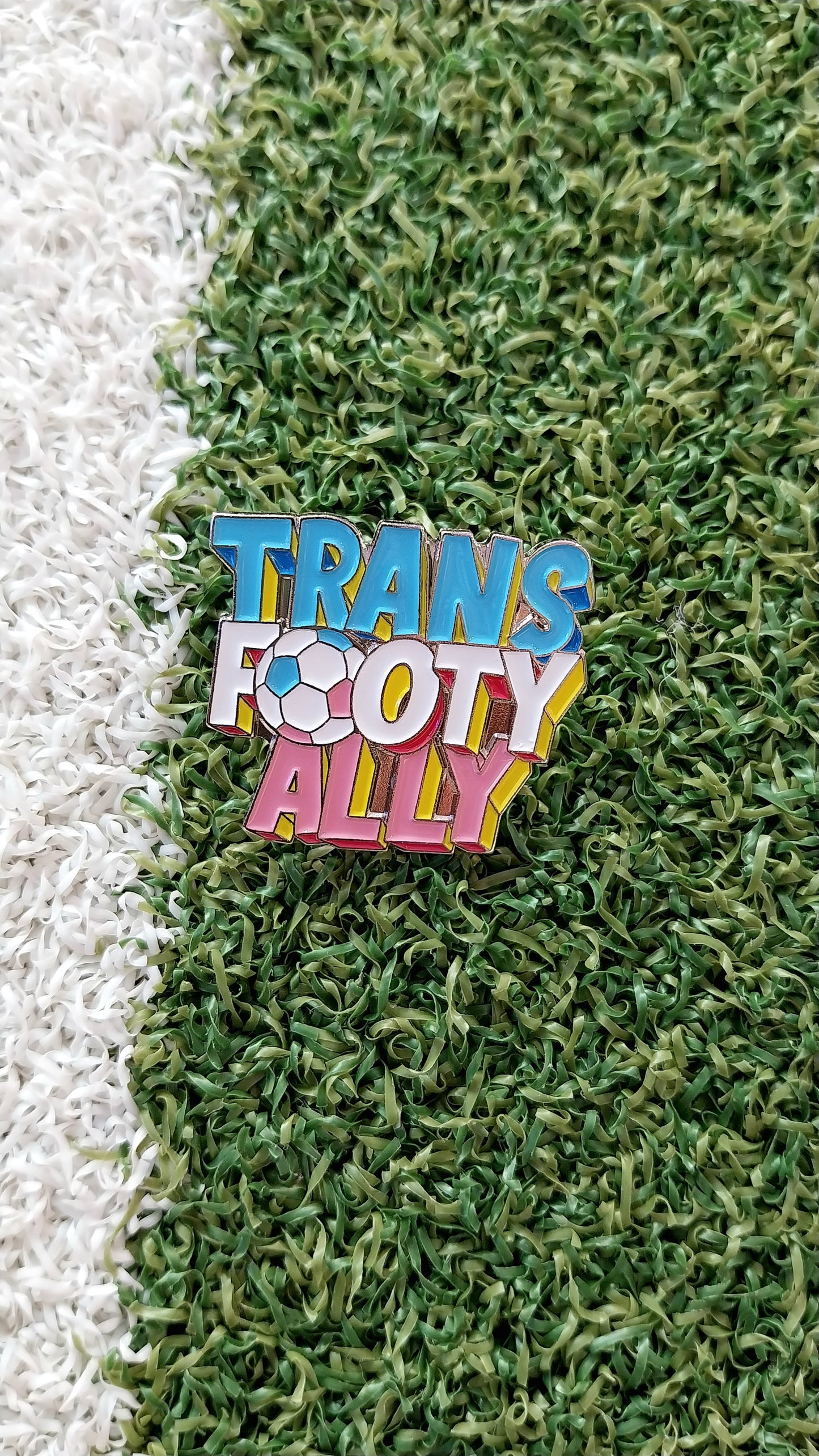 Trans Footy Ally Pin Badge