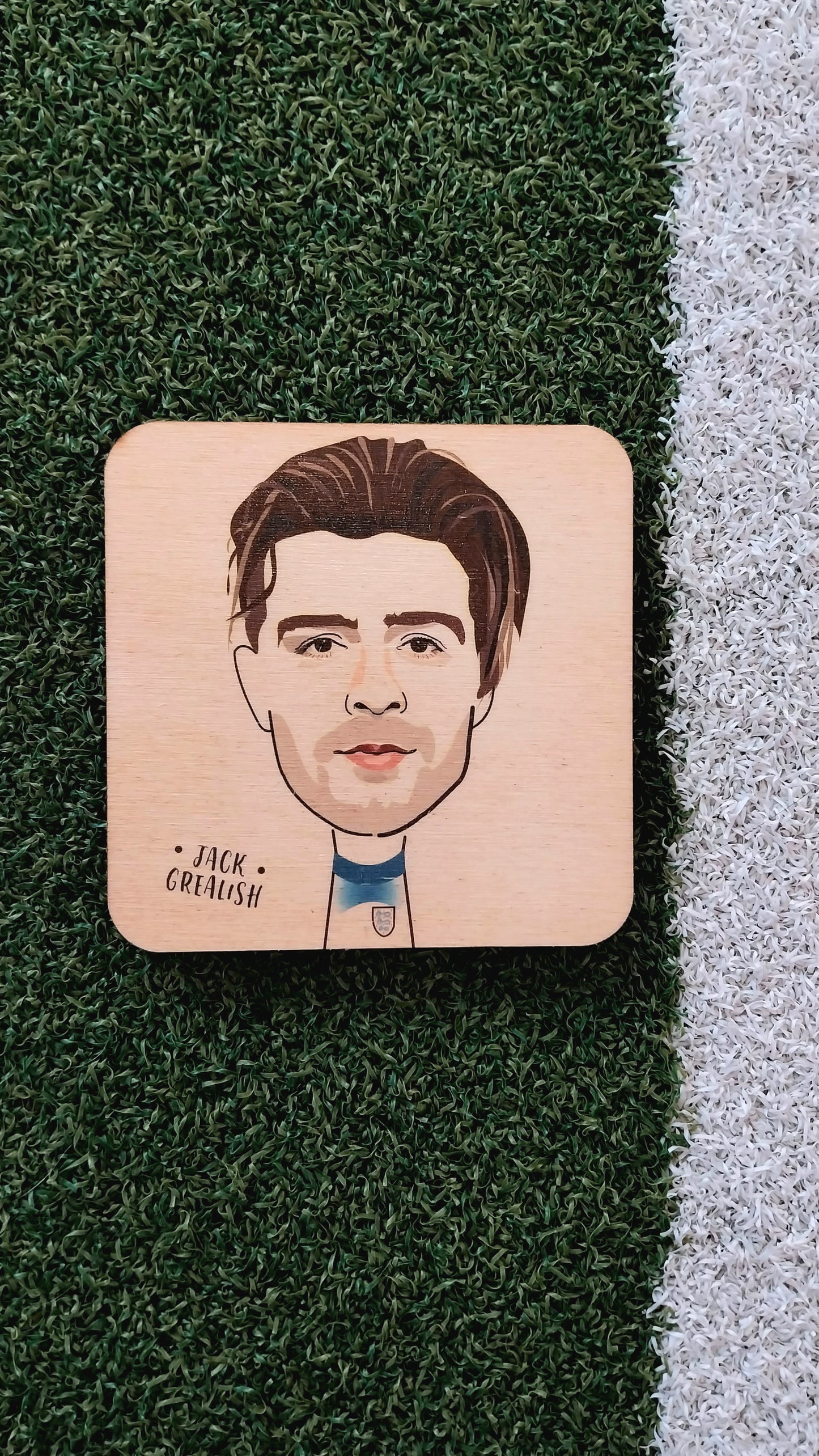 Jack Grealish Wooden Coaster