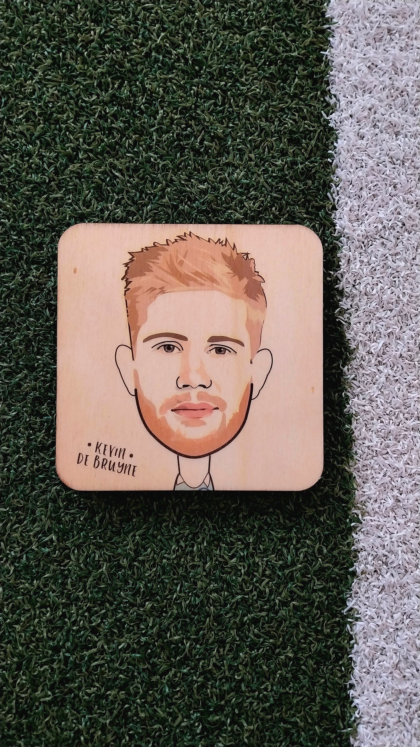 Kevin De Bruyne Wooden Coaster
