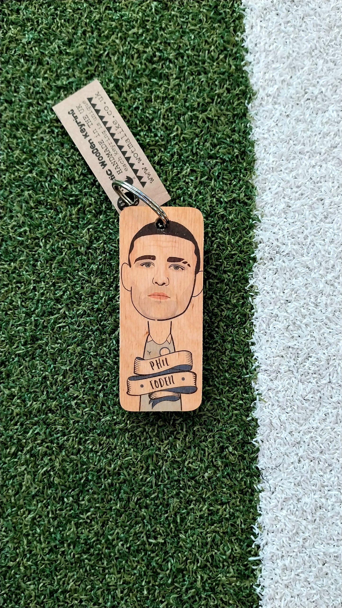 Phil Foden Wooden Keyring