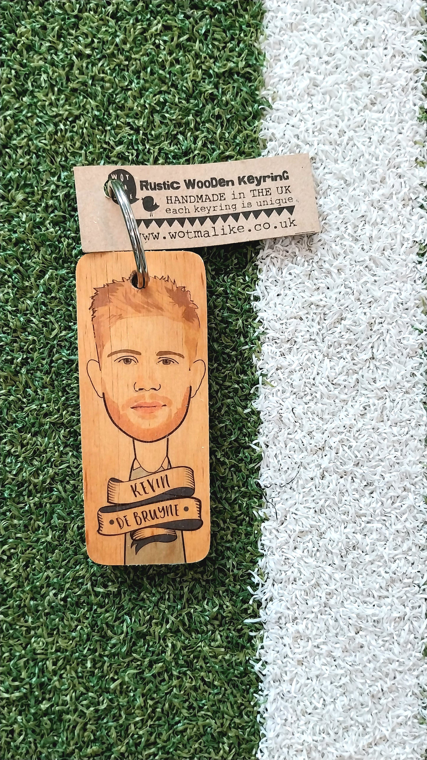 Kevin De Bruyne Wooden Keyring