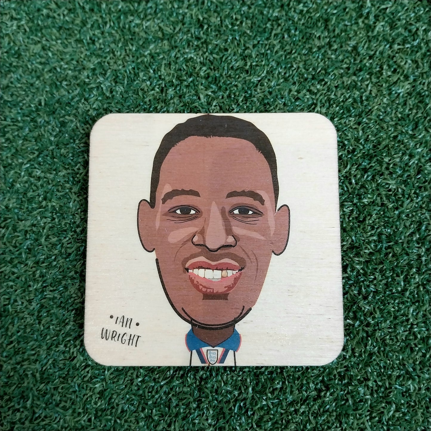 Ian Wright Wooden Coaster