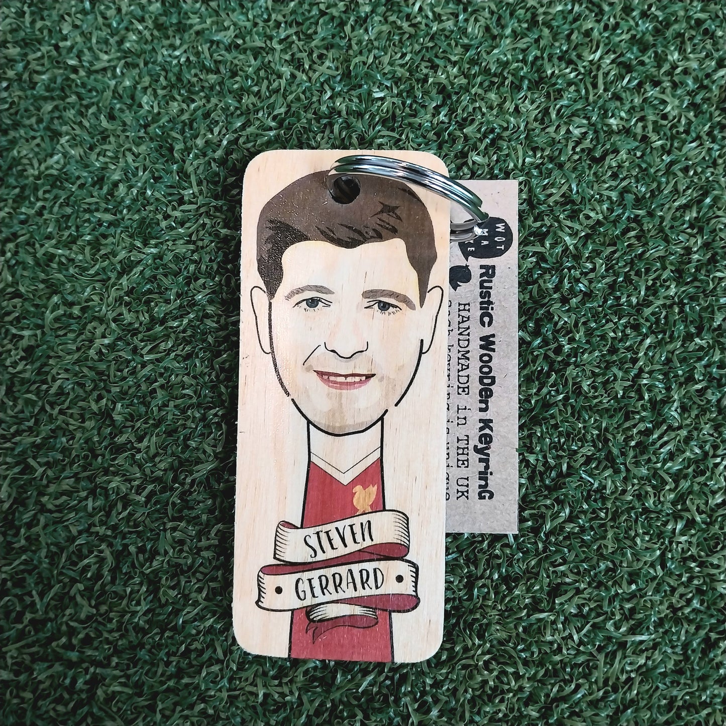 Steven Gerrard Wooden Keyring