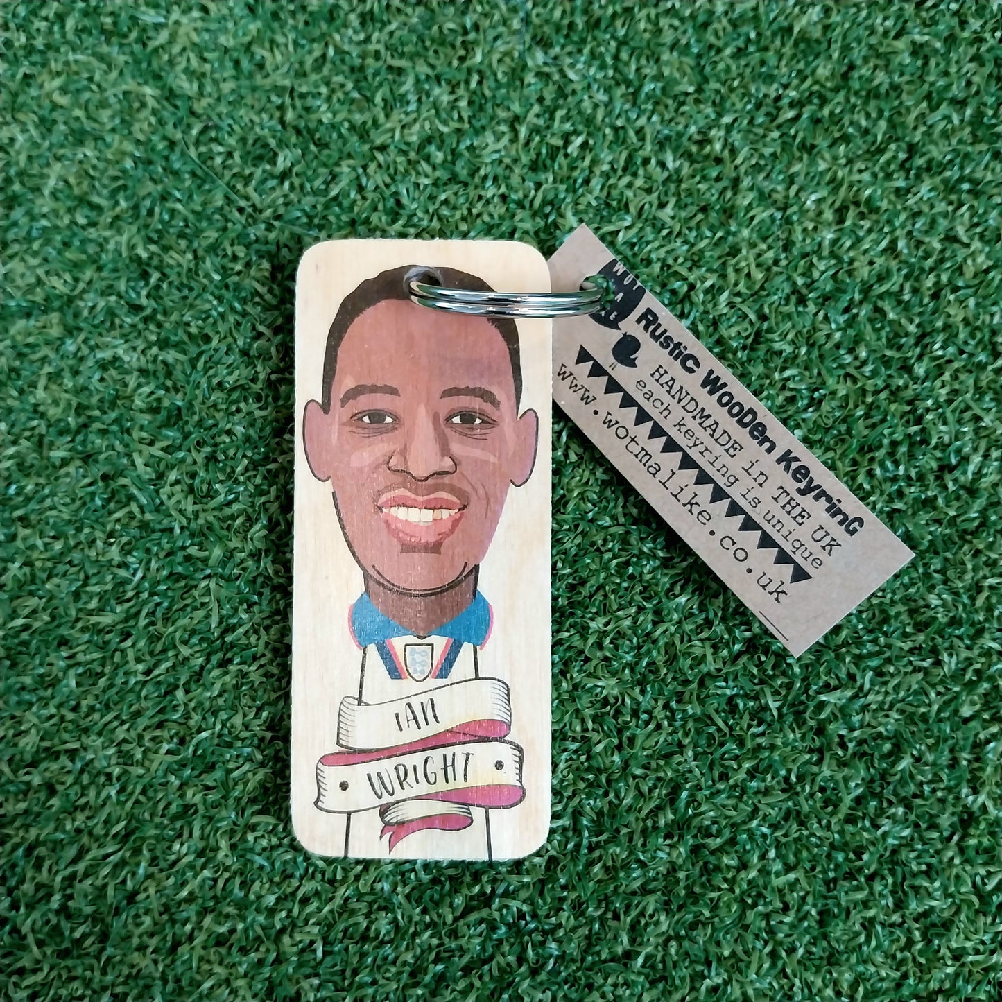 Ian Wright Wooden Keyring