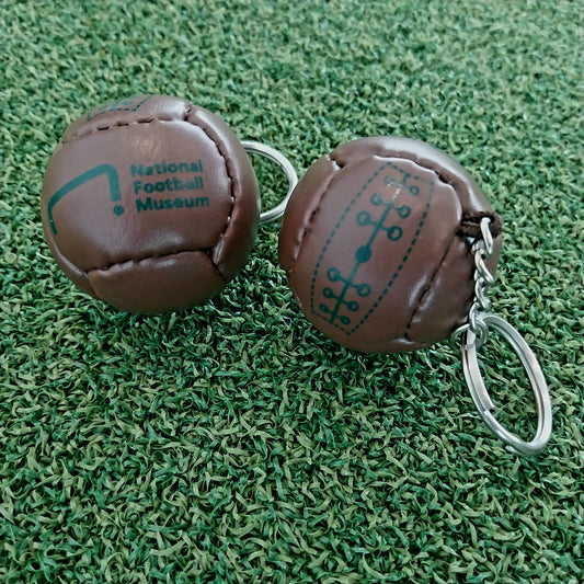 National Football Museum 50s Style Leather Football Keyring