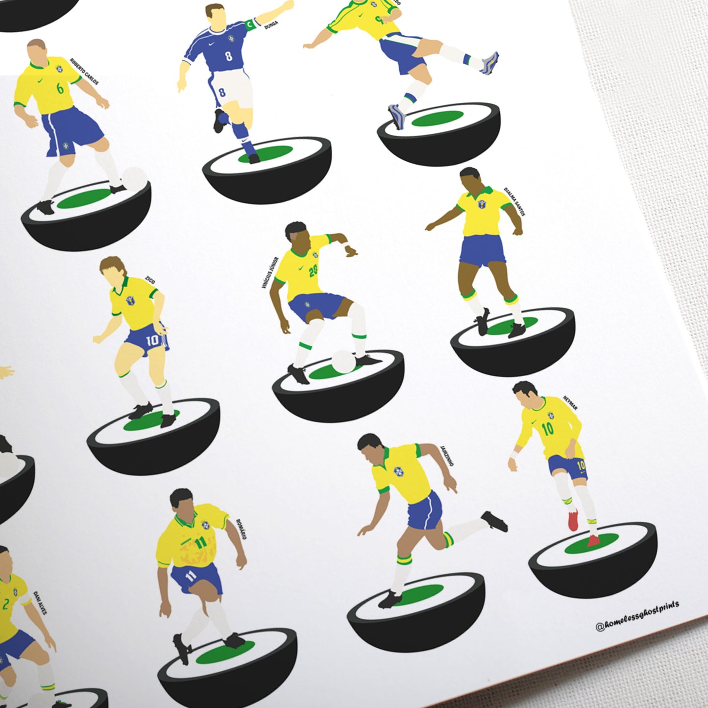 Brazil Legends Subbuteo Print