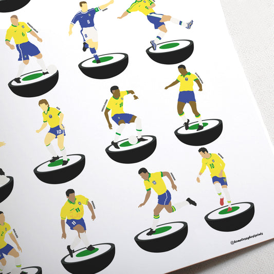 Brazil Legends Subbuteo Print