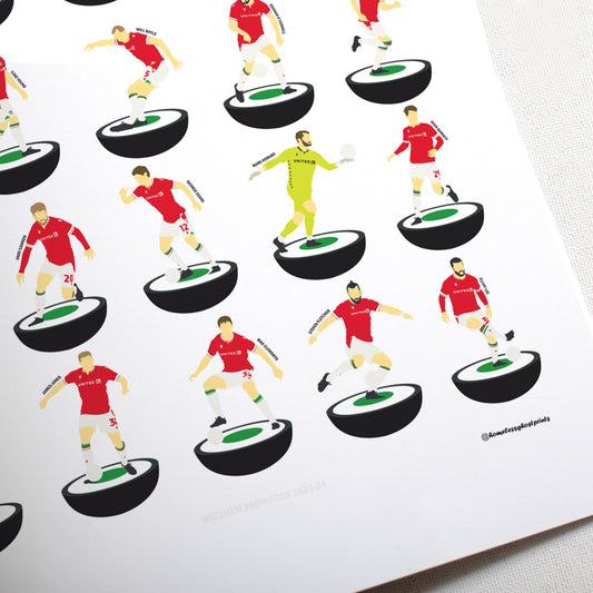 Wrexham 2024 Promotion Subbuteo Print