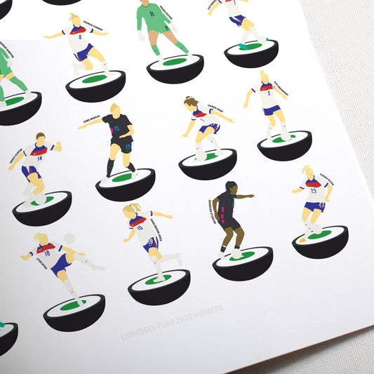 Lionesses 2025 Champions Subbuteo Print