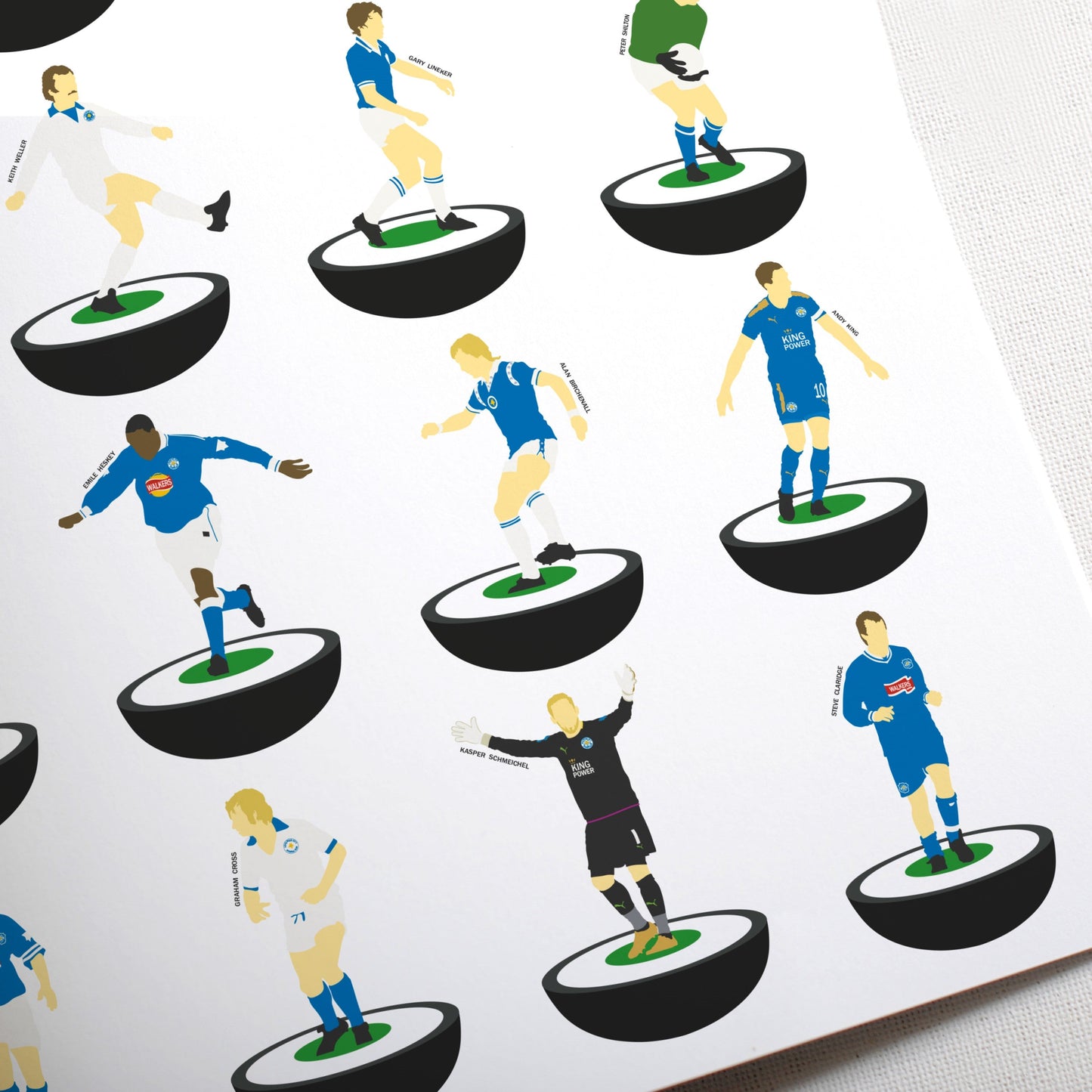 Leicester City Subbuteo Print