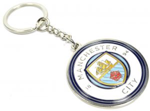 Manchester City FC Keyring & Badge Set