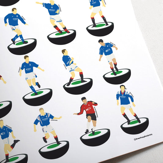 Glasgow Rangers 1990s Subbuteo Print
