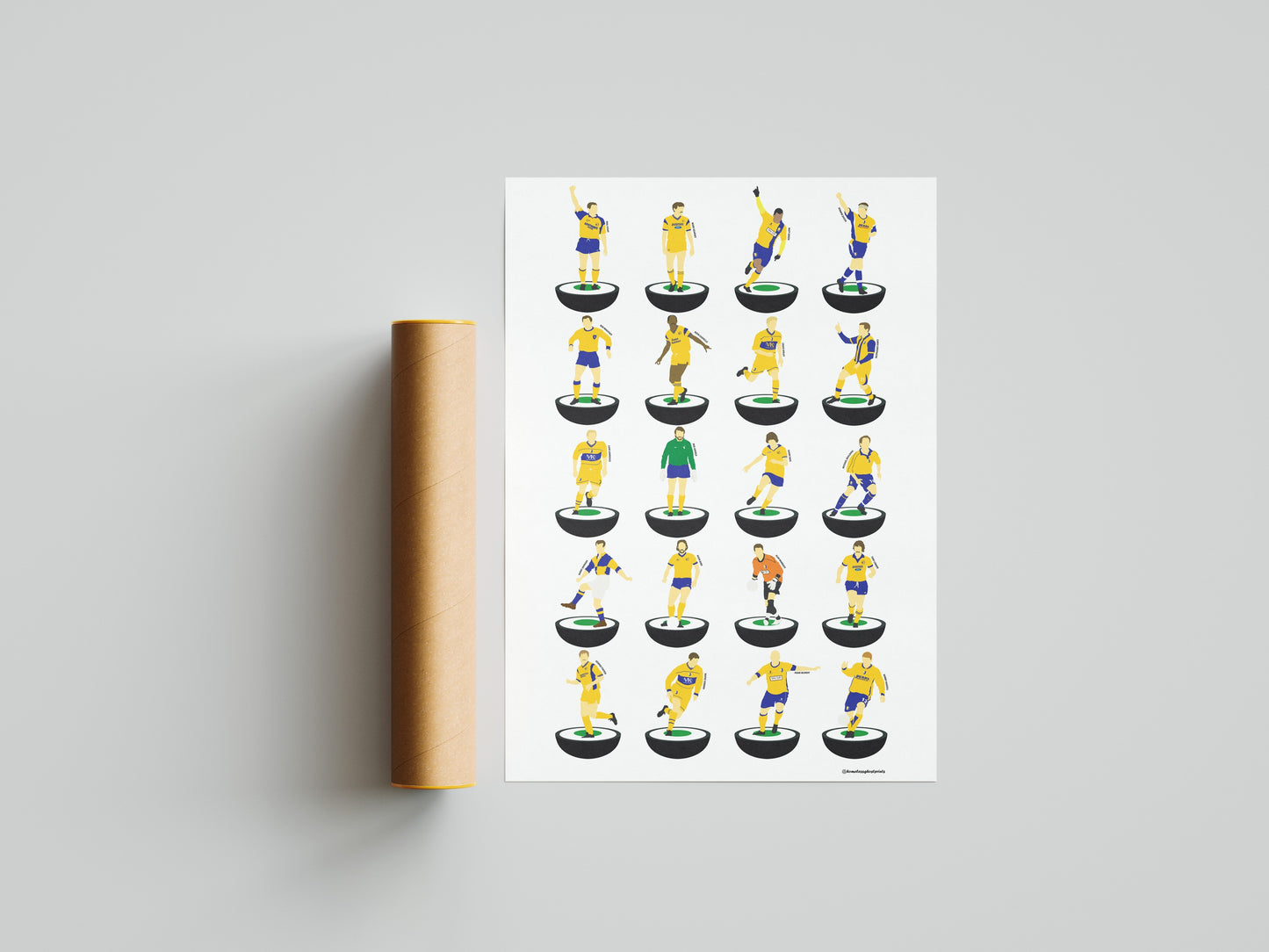 Mansfield Town Legends Subbuteo Print