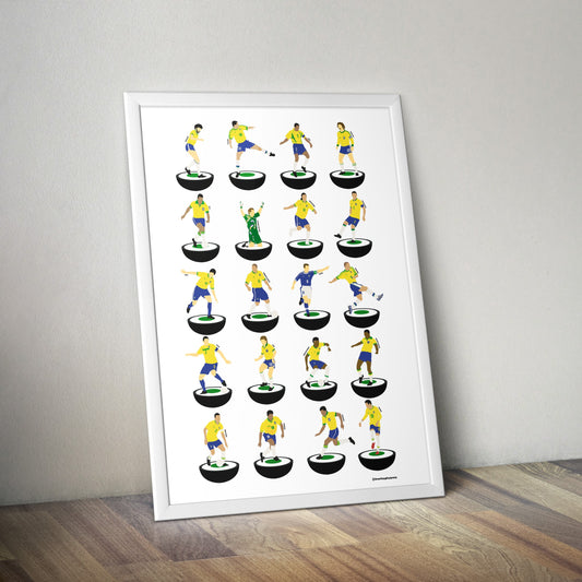 Brazil Legends Subbuteo Print