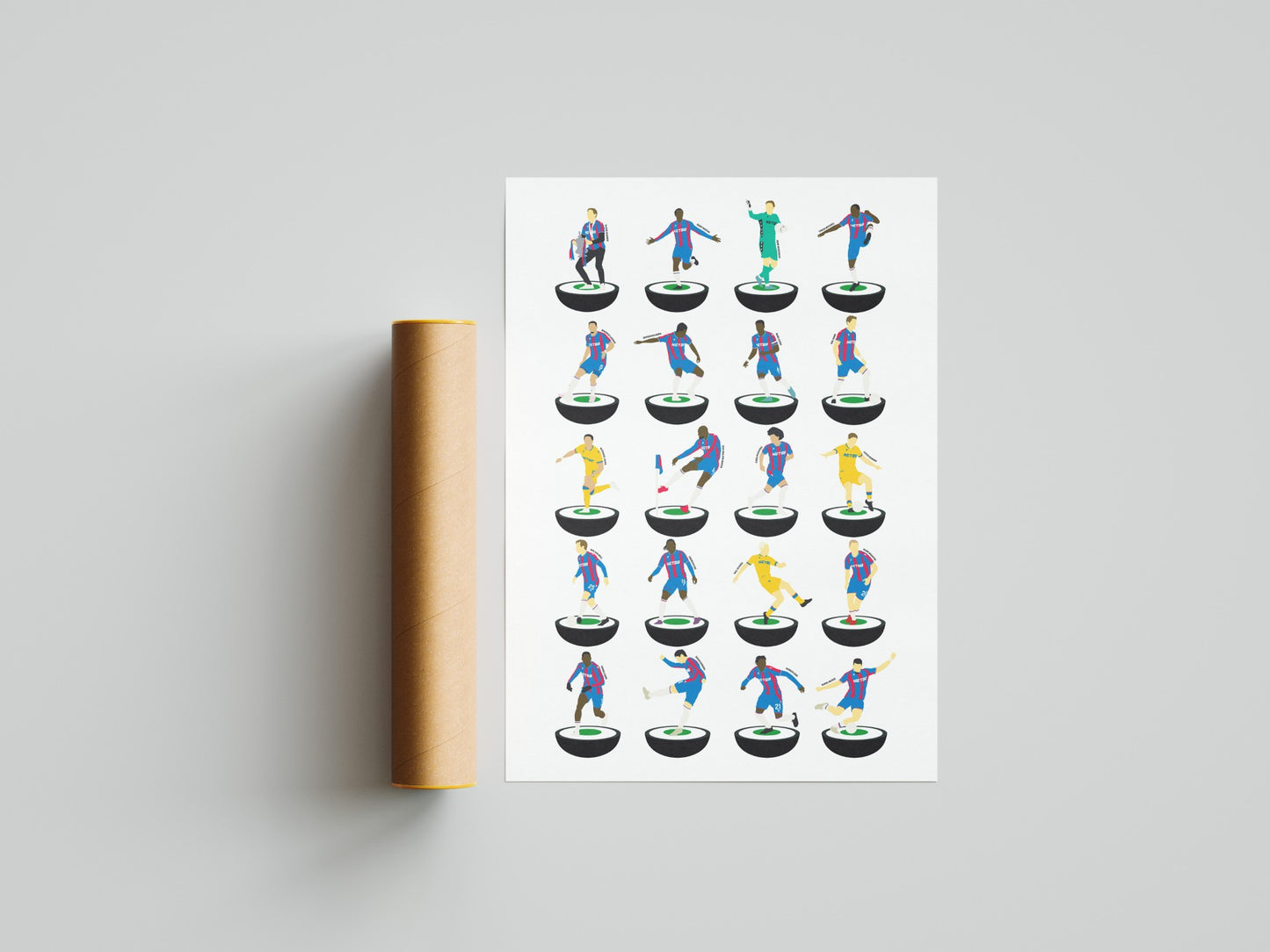 Crystal Palace 2025 FA Cup Champions Subbuteo Print