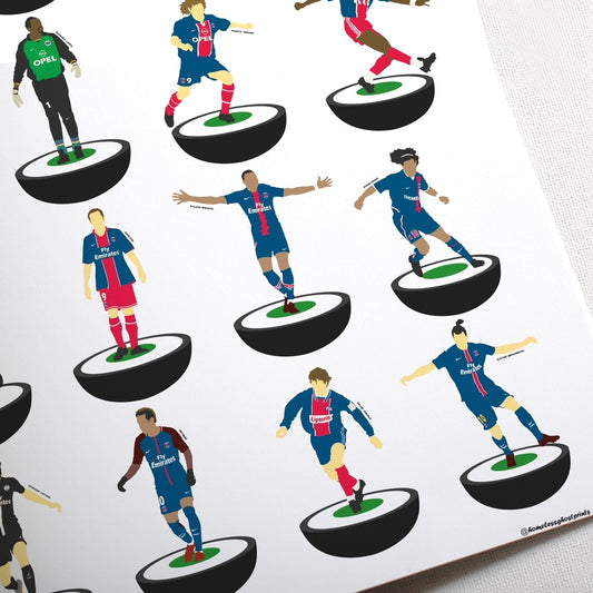 PSG Legends Subbuteo Print