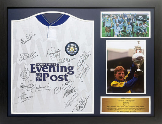 Leeds United 1992 Champions Shirt Signed by 14