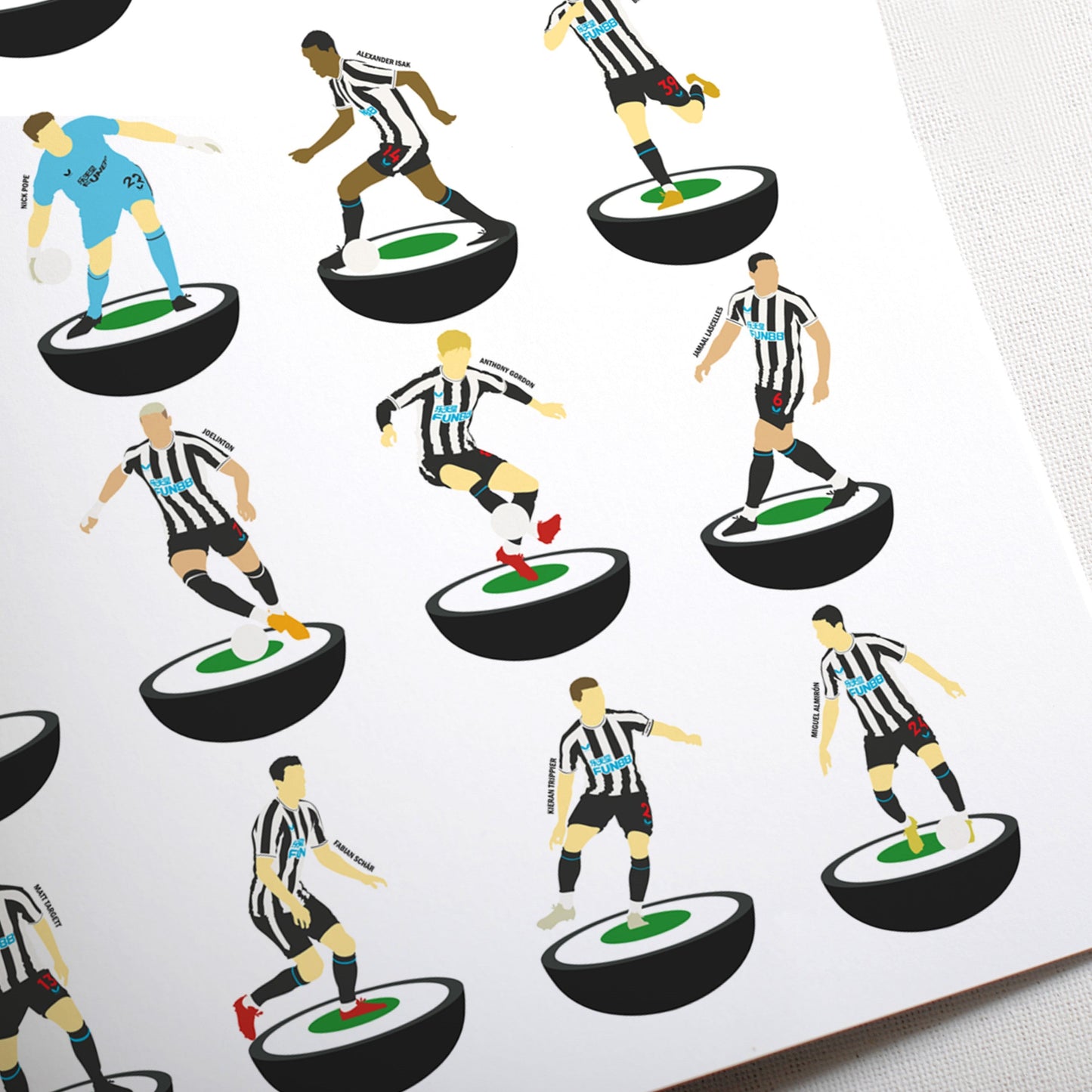Newcastle United 2022/23 Subbuteo Print
