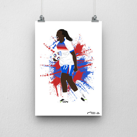 Michelle Agyemang England Print - DanDesignsGB