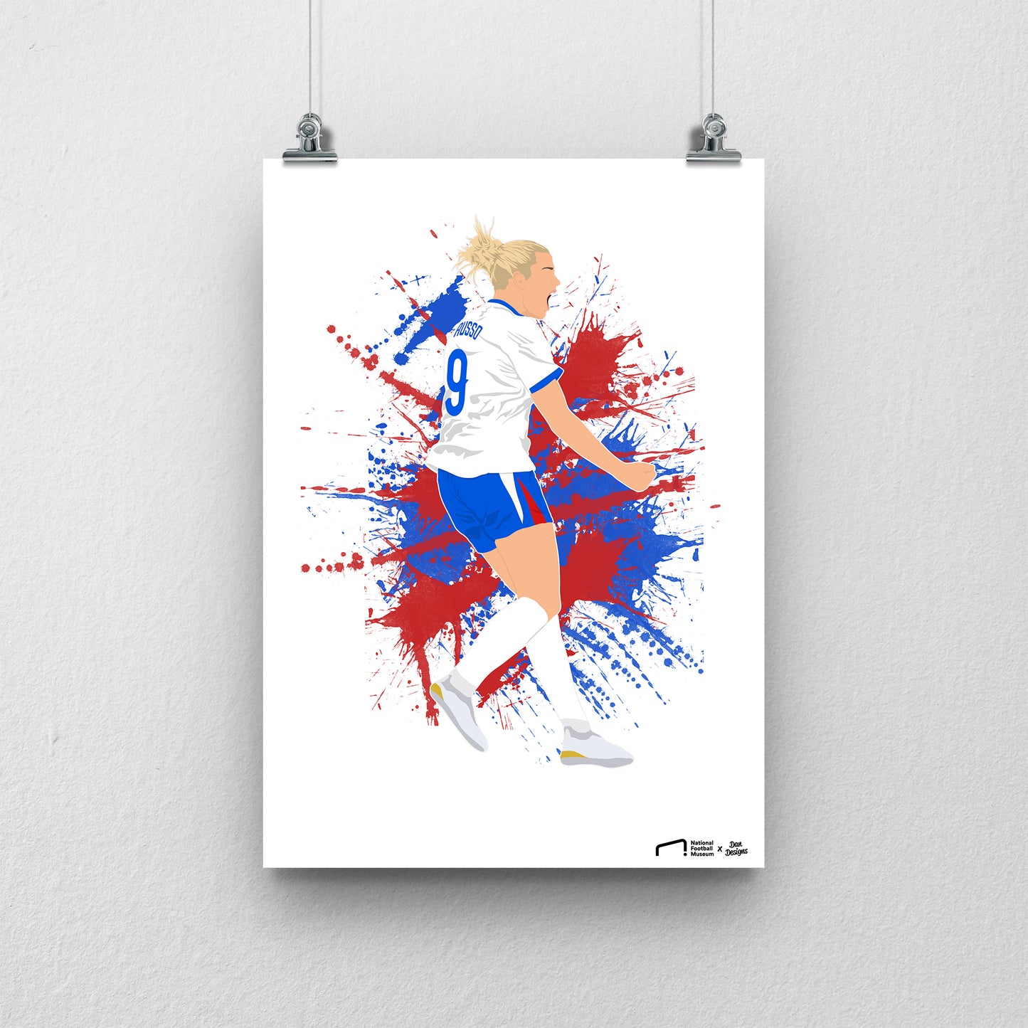 Alessia Russo EURO A3 EURO 2025 Art Print - DanDesignsGB
