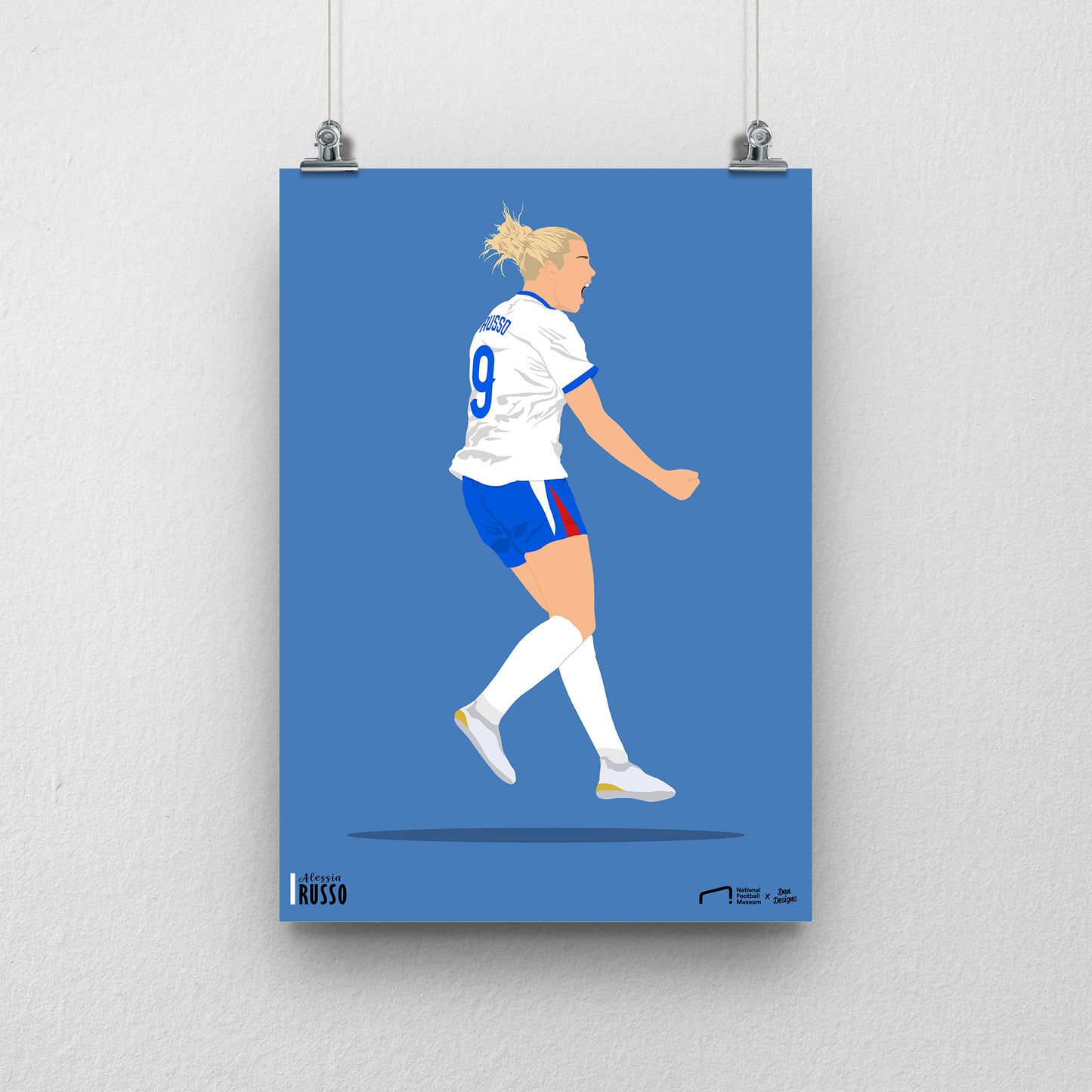 Alessia Russo EURO A3 EURO 2025 Art Print - DanDesignsGB