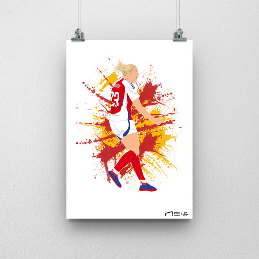 Alessia Russo Arsenal Print - DanDesignsGB