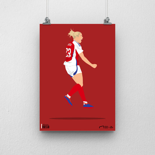 Alessia Russo Arsenal Print - DanDesignsGB