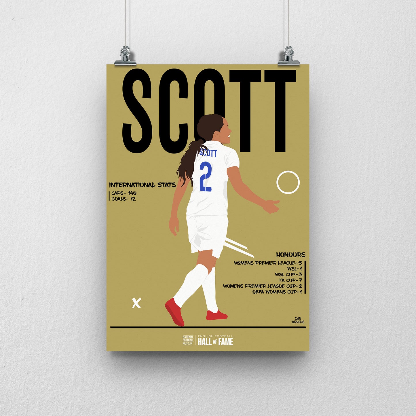 Alex Scott Hall of Fame A3 Print - DanDesignsGB