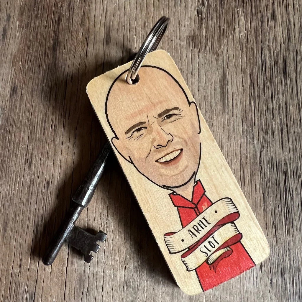 Arne Slot Wooden Keyring