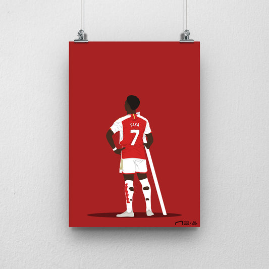 Bukayo Saka Arsenal Print - DanDesignsGB