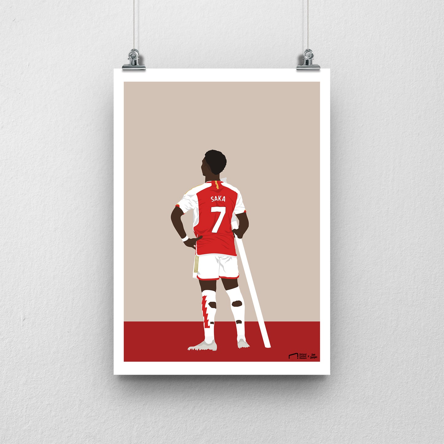 Bukayo Saka Arsenal A3 Print - DanDesignsGB