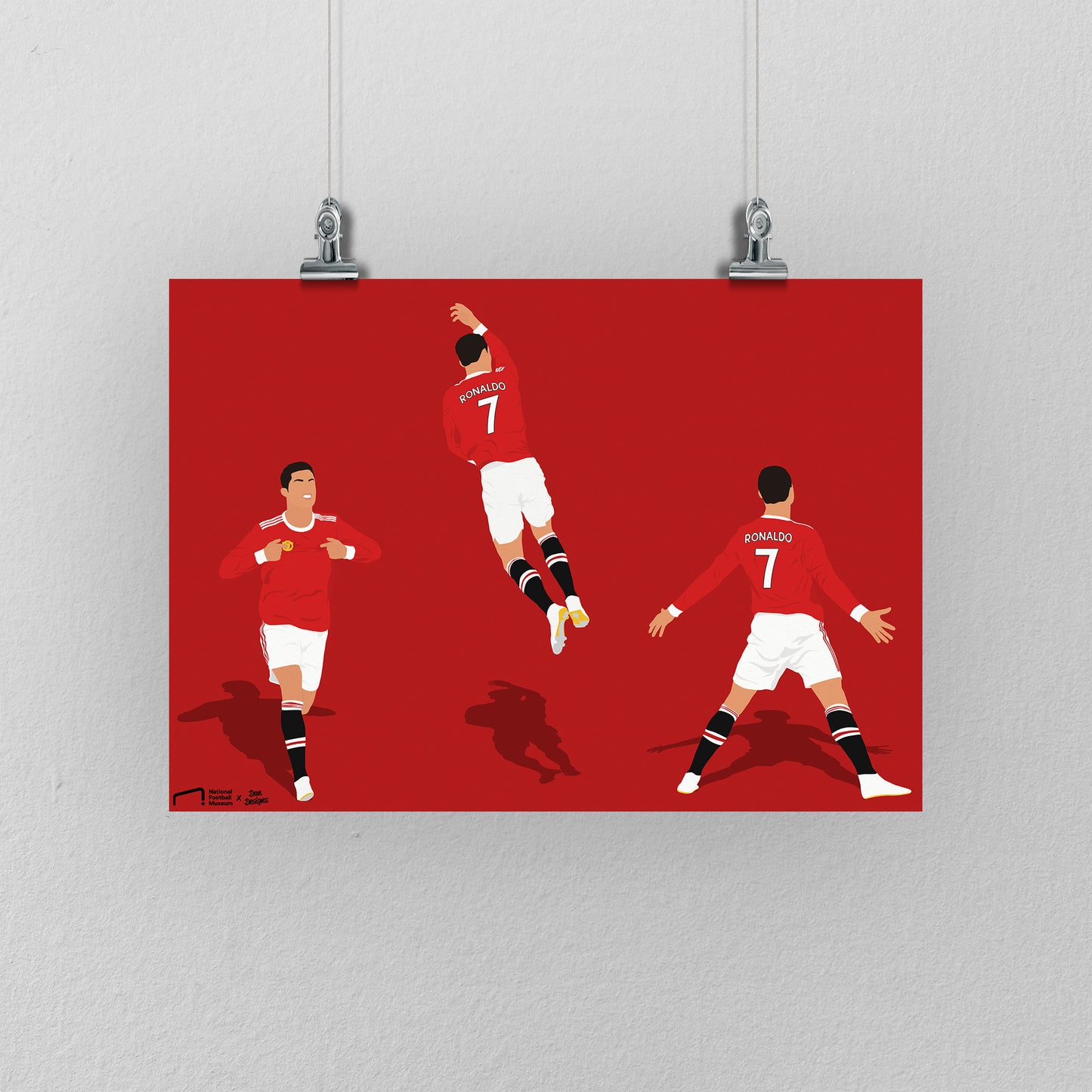 Cristiano Ronaldo Manchester United Celebrations Print - DanDesignsGB