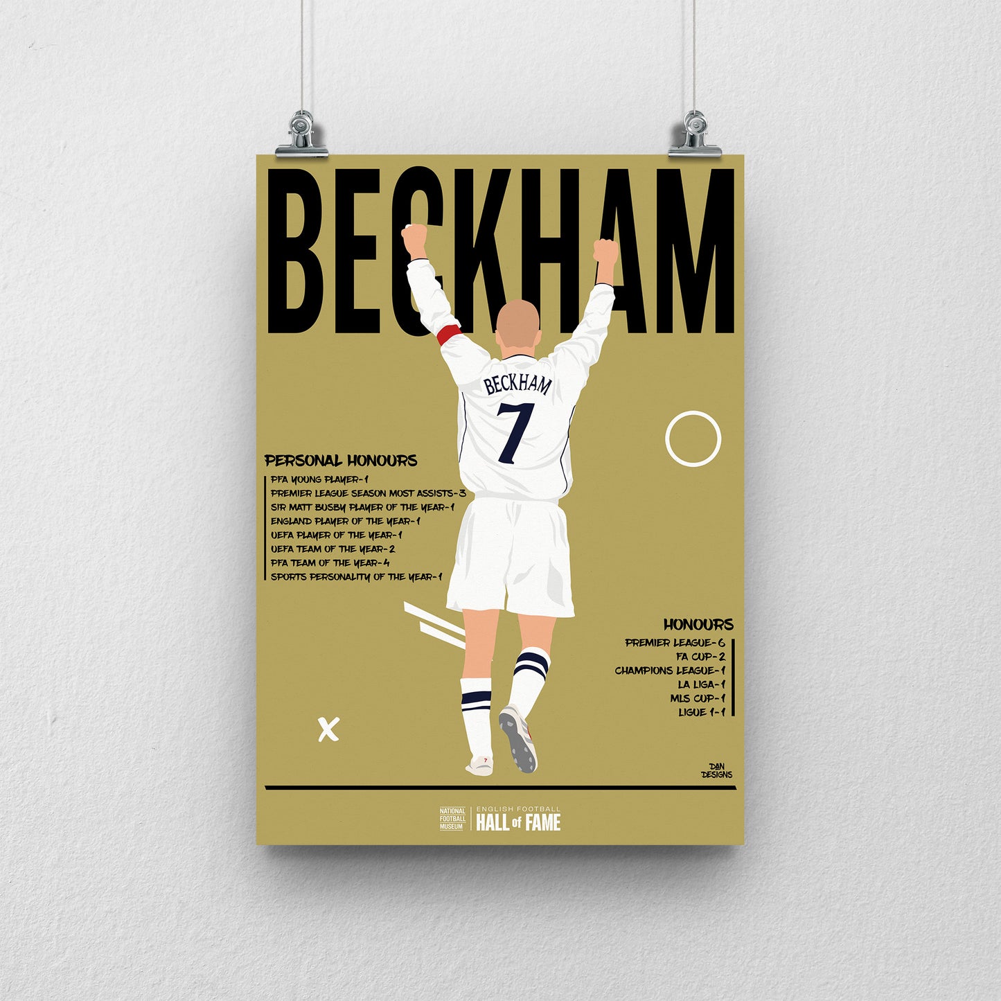 David Beckham Hall of Fame A3 - DanDesignsGB