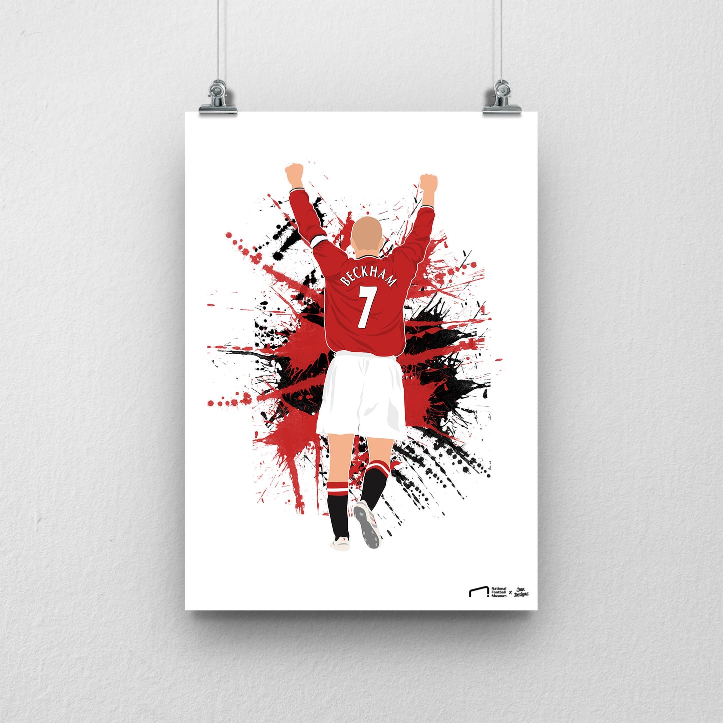 David Beckham Manchester United Print - DanDesignsGB