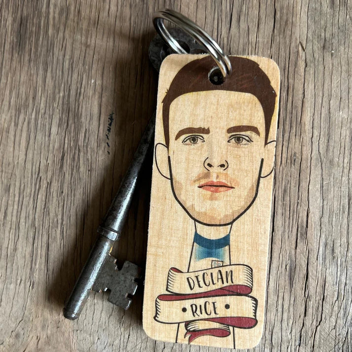 Declan Rice Wooden Keyring