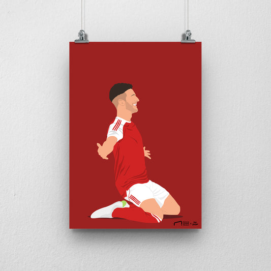 Declan Rice Arsenal Print - DanDesignsGB
