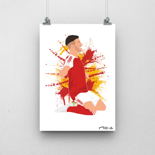 Declan Rice Arsenal Print - DanDesignsGB