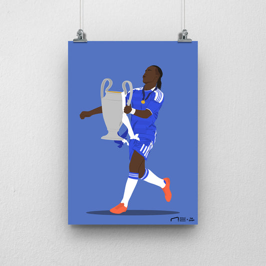 Didier Drogba Chelsea Print - DanDesignsGB