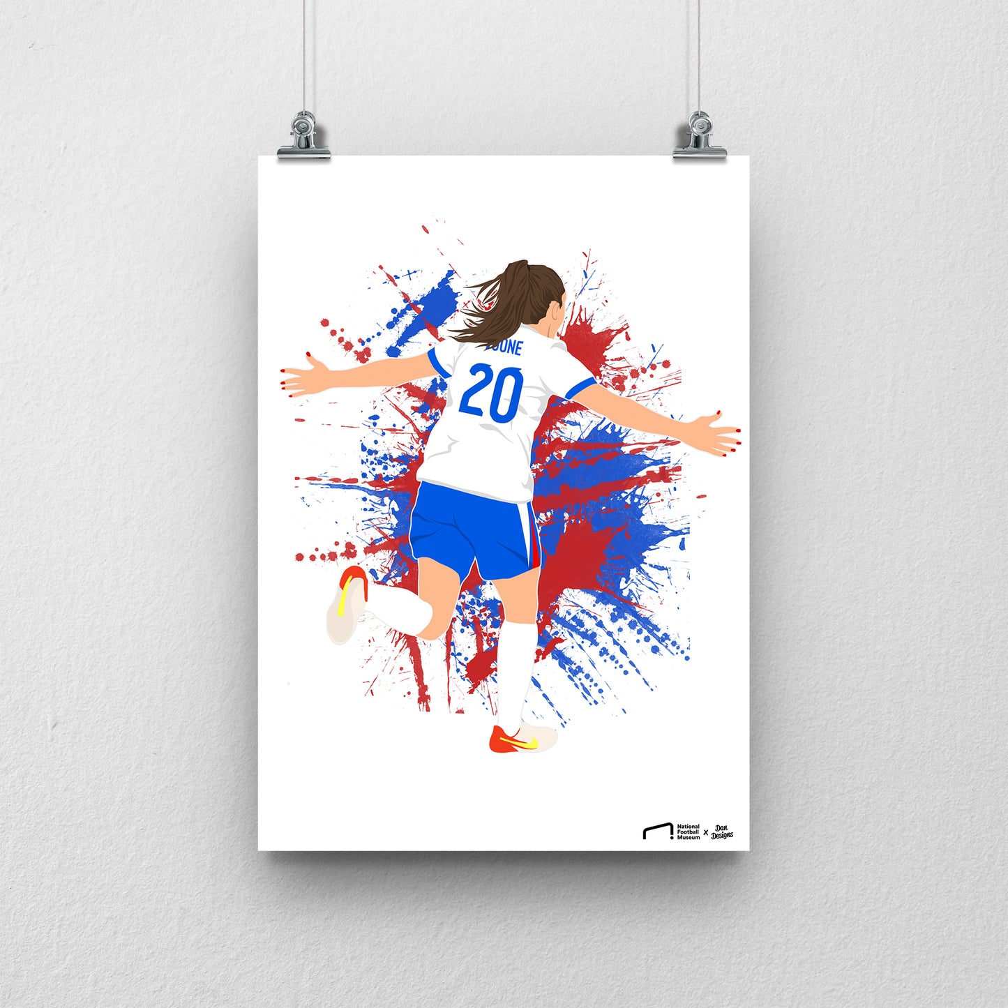 Ella Toone EURO A3 EURO 2025 Art Print - DanDesignsGB