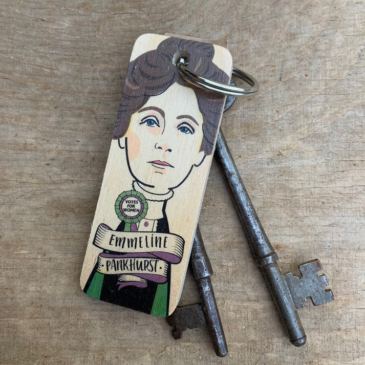 Emmeline Pankhurst Wooden Keyring