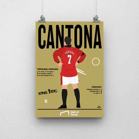 Eric Cantona Hall of Fame Print - DanDesignsGB
