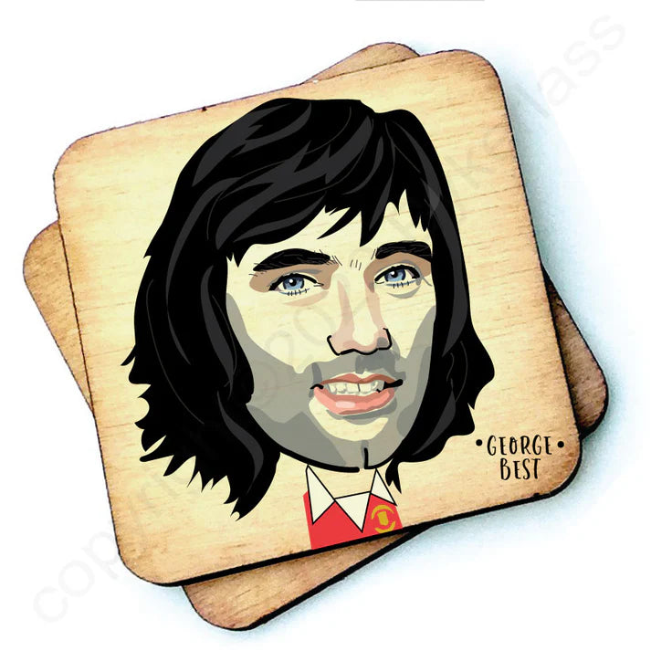 George Best Wooden Coasters