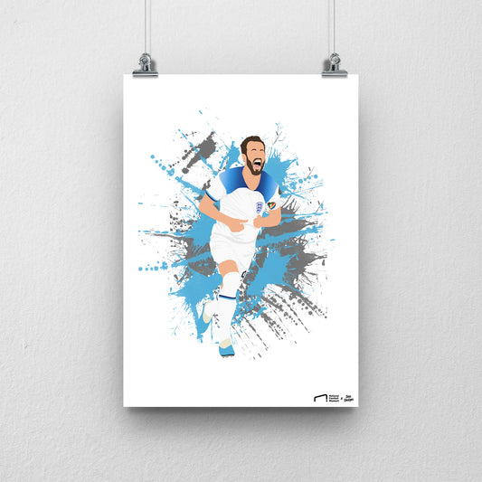 Harry Kane England Print - DanDesignsGB