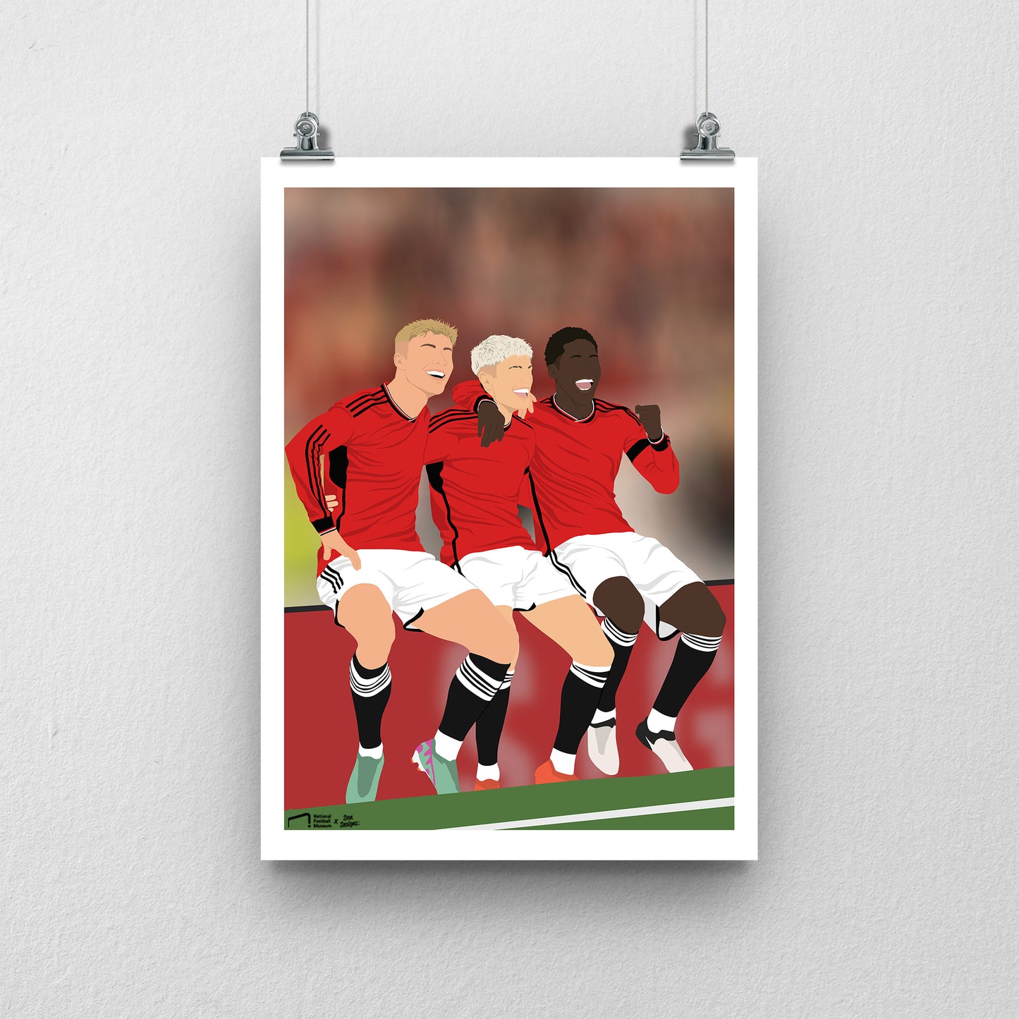 Hojlund, Garnacho, Mainoo Print - DanDesignsGB