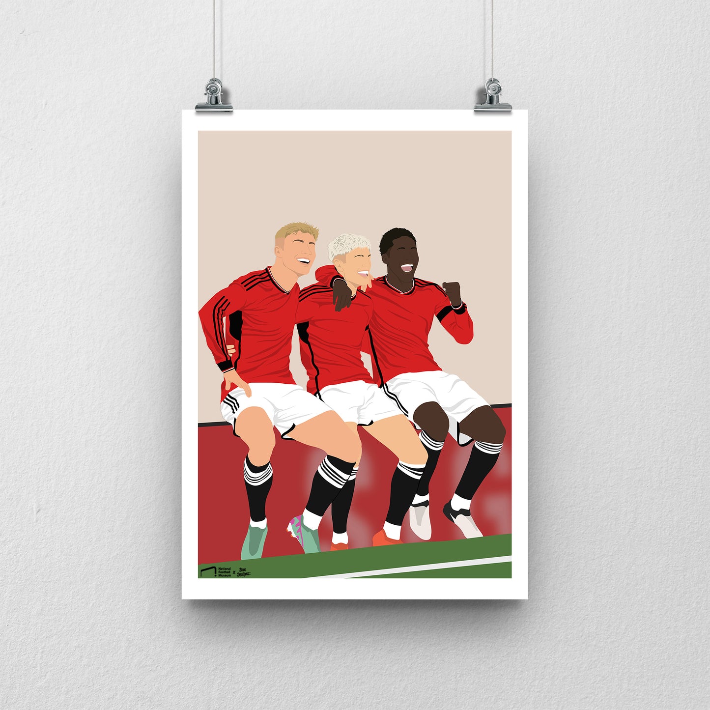 Hojlund, Garnacho, Mainoo Print - DanDesignsGB