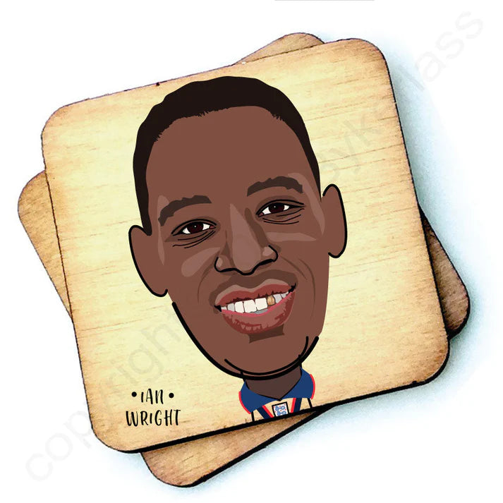 Ian Wright Wooden Coaster