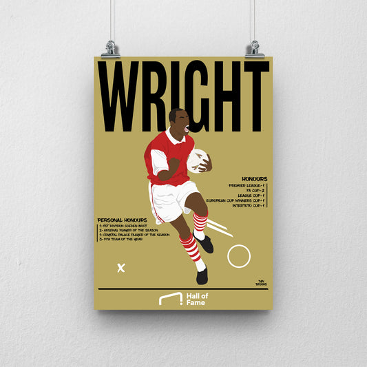 Ian Wright Hall of Fame Print - DanDesignsGB