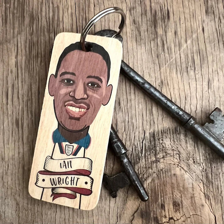 Ian Wright Wooden Keyring