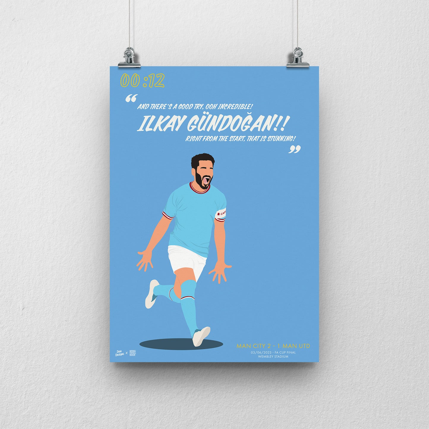 SALE - Gundogan A3 Print - DanDesignsGB